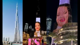 Rihanna projected on the Burj Khalifa (January 6 2020)