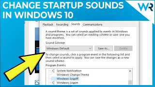 How to change the  Windows 10 Startup or Shutdown sounds