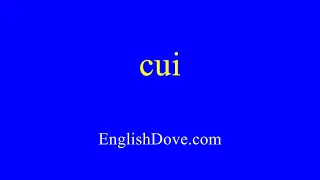 How to pronounce cui in American English