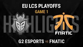 G2 Esports vs Fnatic Highlights Game 1 - Semi-final EU LCS Playoffs 2016 - G2 vs FNC G1