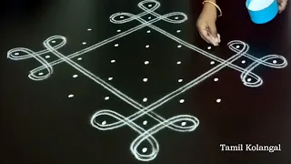 simple kolam|kolangal|kambi kolam|sikku kolam 9 dots|tamil kolangal|tamil kolam|melikala muggulu