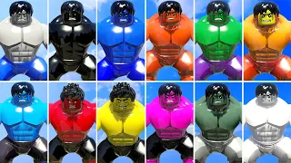 All Hulk COLORS in LEGO VideoGames Part 2