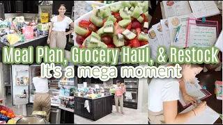 Mega Meal Plan, Grocery Haul, Restock, & Food Prep!  Costco Grocery Haul & All The Things!