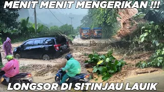 Terekam Jelas Menit Menit Terjadinya Longsor, Semua Orang Panik Selamatkan Diri di Sitinjau Lauik