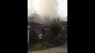 Пожар в центре Саратова