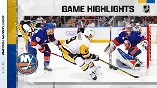 Penguins @ Islanders 11/26/21 | NHL Highlights