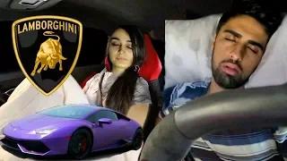 24 HOURS SLEEPING IN A LAMBORGHINI !!!