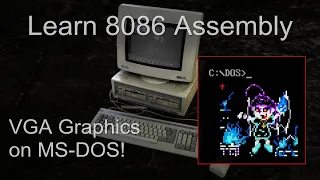8086 Assembly: Bitmap graphics on DOS with VGA - Lesson P3
