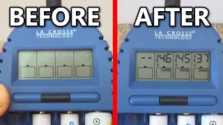 Dim LCD Display Repair - Electronics Fix La Crosse Battery Charger BC500 BC700 BC1000 ESR Meter