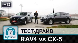 Toyota RAV4 diesel VS. Mazda CX-5 diesel - тест-сравнение от InfoCar.ua