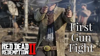 Red Dead Redemption 2 First Gun Fight Battle