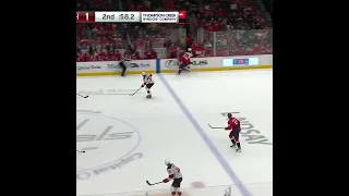 Alex Ovechkin Flying Directly On The Bench