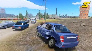 GTA 4 Car Crashes - Crash Testing Real Car Mods Ep.125