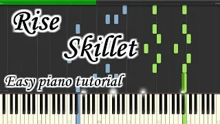 Rise - Skillet - Very easy and simple piano tutorial synthesia planetcover