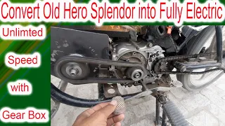 How Easy to convert a old petrol bike to electric Bike 50 km/h with gear