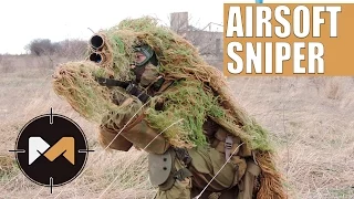 [Airsoft Sniper Gameplay] CYMA SVD-S, Scope Cam and Ghillie suit. Снайпер на страйкболе