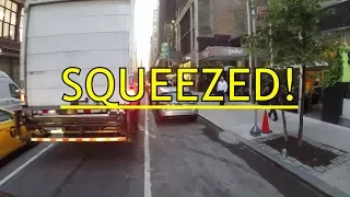 Lane Splitting 37th Street in Midtown Manhattan on a Bicycle