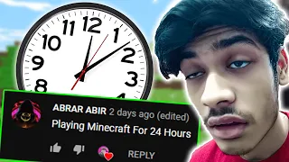 ২৪ ঘন্টা ধরে MINECRAFT খেলে আমি শেষ!! | Minecraft Bangla Subscriber Challenges | SatonYT