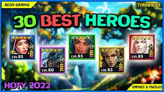 The 30 Best Heroes of 2022 - Empires & Puzzles |HERO OF THE YEAR|