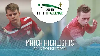 Artur Grela vs Aliaksandr Khanin | 2019 ITTF Polish Open Highlights (U21 R64)