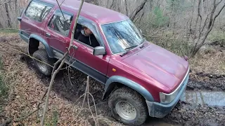 Дорога к Ворошиловским водопадам. Hilux Surf 130. 4runner.