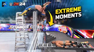 WWE 2K24 50+ Extreme Moments | THIS GAME IS INSANE!