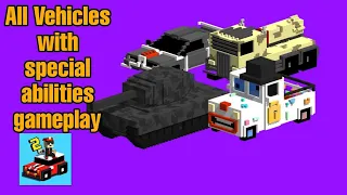 All vehicles with special abilities Gameplay - Smashy Road Wanted 2