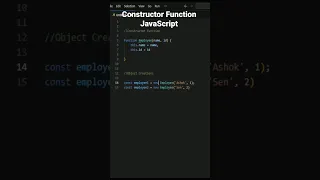 Constructor Function - JavaScript #shorts