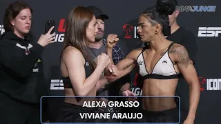 Alexa Grasso vs. Viviane Araujo Faceoff | UFC Fight Night 212 Staredown