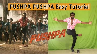 🔥PUSHPA PUSHPA Dance Easy Tutorial❣️| Pushpa 2 | Allu arjun, Rashmika #dancetutorial #nklittledance