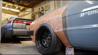 Fibreglassing foam overfenders!