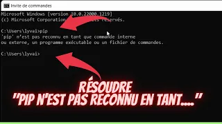 [Résoudre] python/pip/pip3 n'est pas reconnu en tant que commande interne ou externe