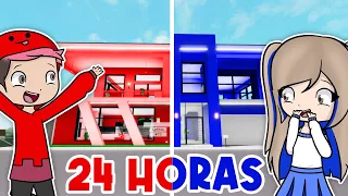 24 HORAS DE COLOR ROJO VS AZUL EN BROOKHAVEN ROBLOX!!