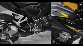 Adesivo Protetor Borracha + Resinados Pedaleira Tanque Carenagem Rabeta Moto Honda CB 300 F Twister