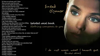 Sinead O'Connor - Nothing compares to you (isolated vocal track)