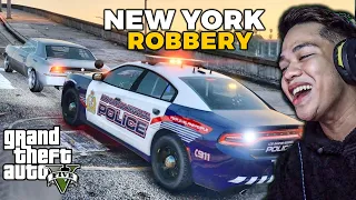 Unang PAGNANAKAW sa NEW YORK LIBERTY CITY - DAMING PERA!! | GTA V Roleplay