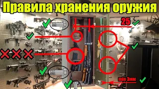 Как правильно хранить оружие и патроны согласно закона!