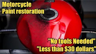 How to restore your motorcycle's paint (no tools needed ,professional results