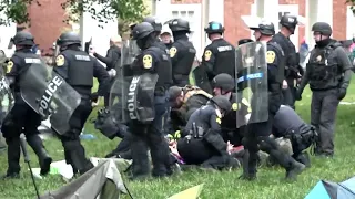 25 arrested for trespassing at UVA after police clash with pro-Palestinian protesters