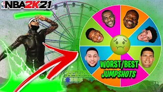 WHEEL OF UGLY JUMPSHOTS ON NBA2K21 - I FOUND A 0% GREEN WINDOW JUMPSHOT!