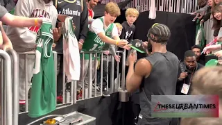 Celtics All-Star Jaylen Brown Shows His Atlanta Fans Love By Taking Pics and Signing Autographs