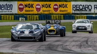 Trackday! Ford GT40 + Westfield Megabusa onboard x2