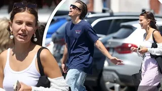 Millie Bobby Brown, 20, is every inch the beaming newlywed as she steps out with husband Jake Bongio