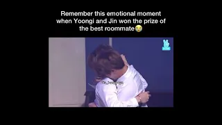 Remember when #Yoongi and#jin won best roommate award 😂❤️💜