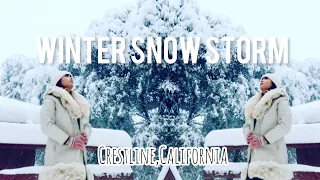 WINTER SNOW STORM IN CRESTLINE, CALIFORNIA🇺🇸