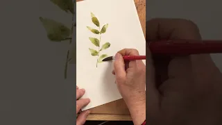 Watercolor Tips & Tricks - paint beautiful leaves with a round brush | Quick clip from full tutorial