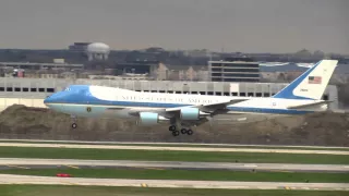 AIR FORCE ONE [82-8000] Arrives at O'Hare Int'l Airport - KORD/ORD Plane Spotting [04.07.2016]