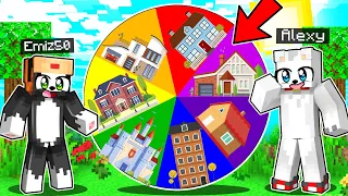 ¡La RULETA de las CASAS de LUJO en MINECRAFT! 🎯🏡PRUEBA TU SUERTE: CASA NOOB VS CASA PRO