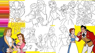 Coloring Beauty & the Beast COMPILATION - Princess Belle Coloring Pages - Disney Para Colorear