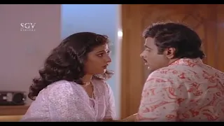 Malashree Calls Ambarish In Midnight After She Got Bad Dreams | Hrudaya Haadithu Kannada Movie Scene